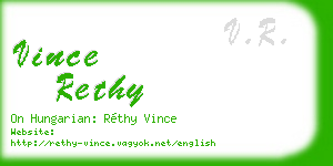 vince rethy business card